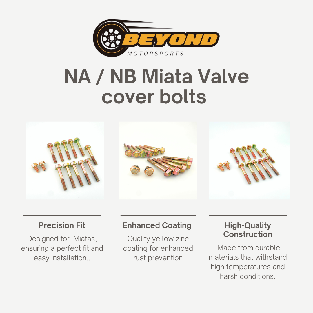 Valve Cover Bolt Kit Set Yellow Zinc Miata 1990-2005