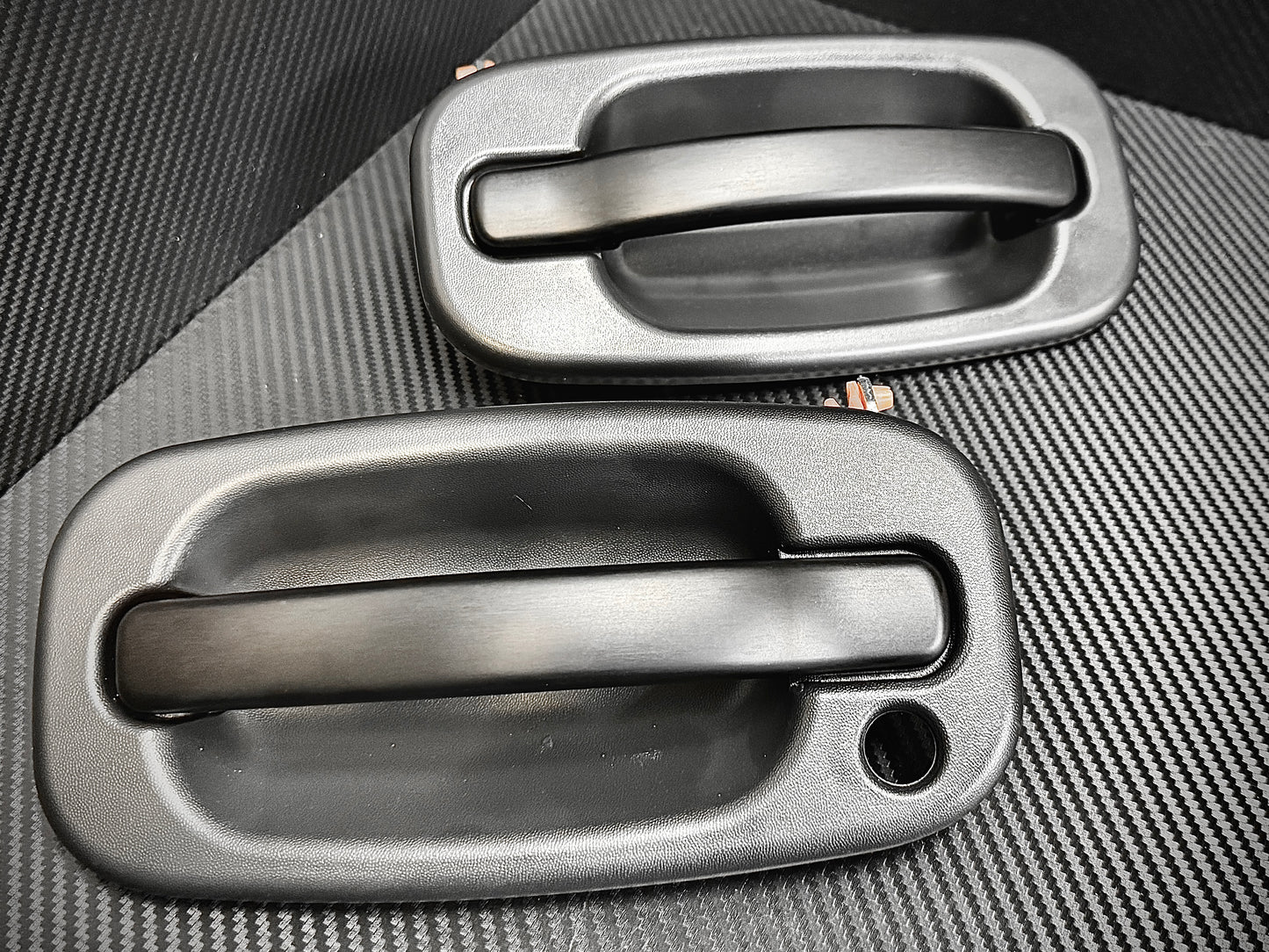 GMT800 Complete Door Handle Assembly – Black Anodized Billet Handle – Direct Replacement Upgrade