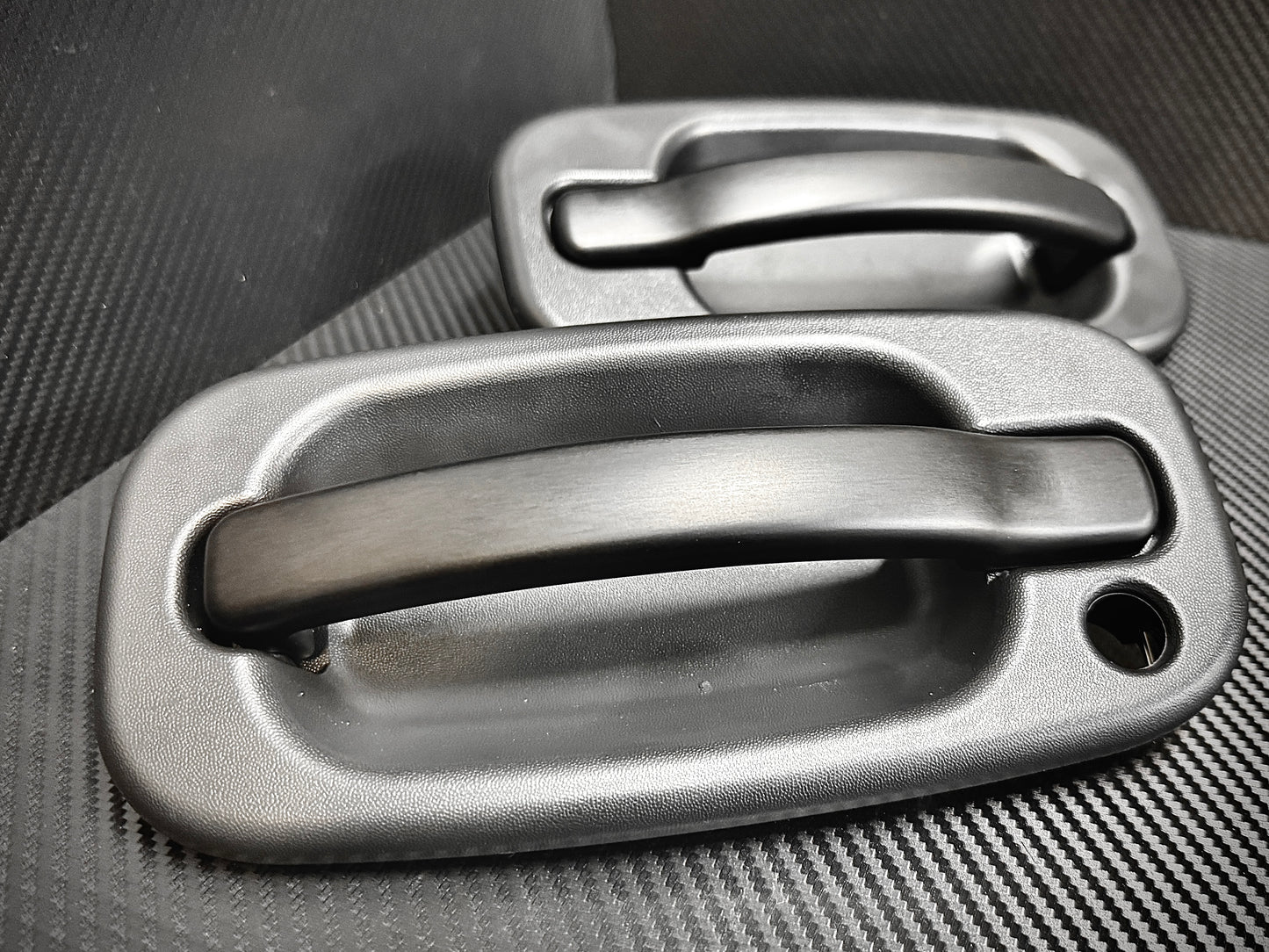 GMT800 Complete Door Handle Assembly – Black Anodized Billet Handle – Direct Replacement Upgrade