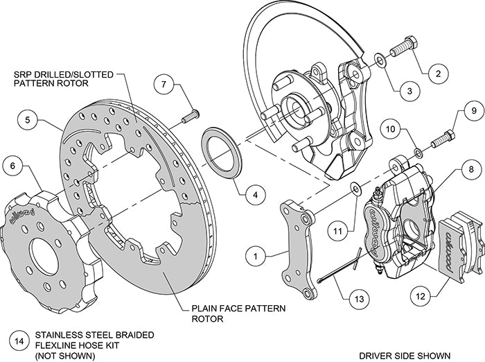 Wilwood 12.19" 4-Piston dynalite Big Brake Kit - ND Miata - Fiat 124