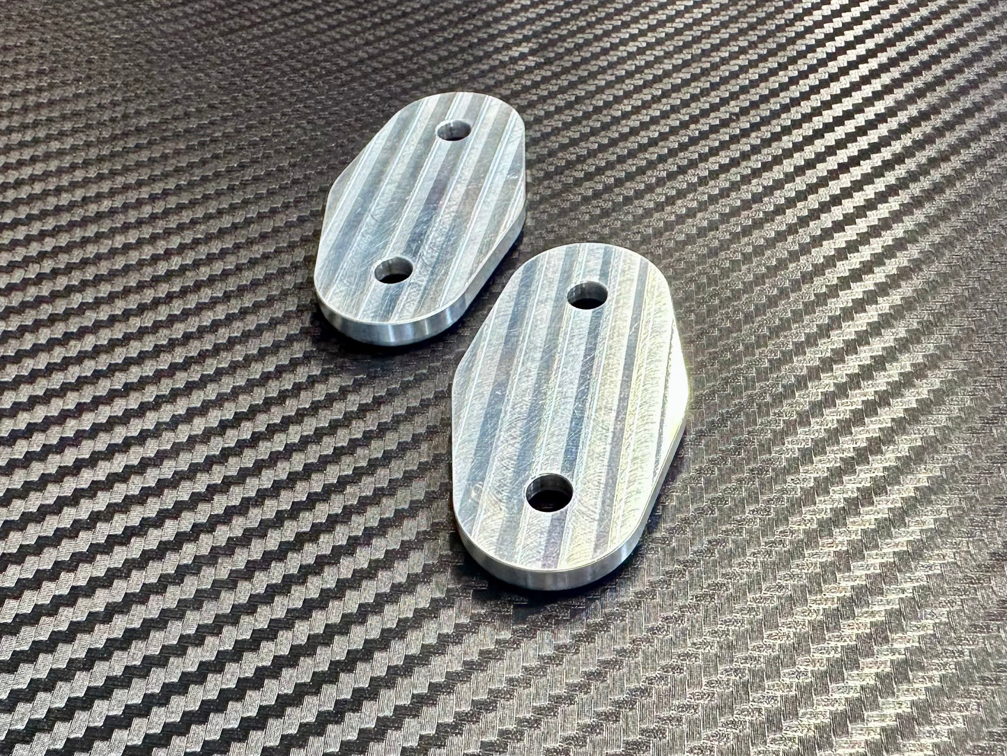 Billet Aluminum Sun Visor Delete Blank Plates for 1990-2005 Miata