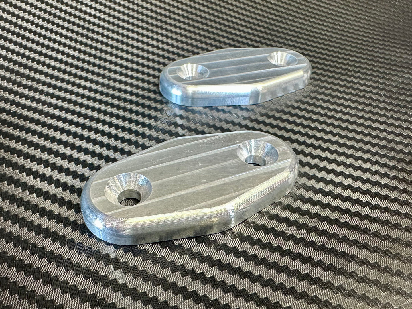 Billet Aluminum Sun Visor Delete Blank Plates for 1990-2005 Miata