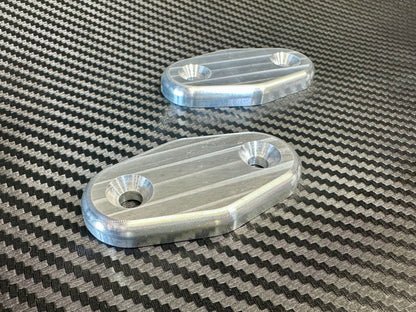 Billet Aluminum Sun Visor Delete Blank Plates for 1990-2005 Miata