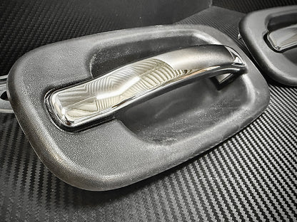 GMT800 Complete Door Handle Assembly – Chrome Billet Handle / Black Door Cup – Direct Replacement Upgrade
