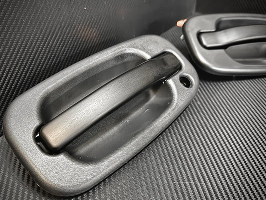 GMT800 Complete Door Handle Assembly – Black Anodized Billet Handle – Direct Replacement Upgrade